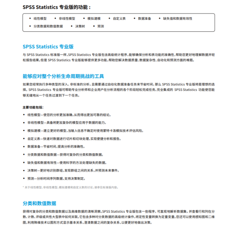 IBM SPSS 统计专业版