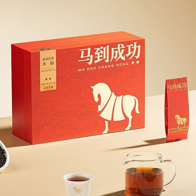 八马茶业岩茶208克撕开即泡随享茶香马到成功系列AD270高清大图