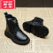 可莉允女童马丁靴2022新款冬季加绒保暖短靴英伦雪地棉童靴儿童靴子