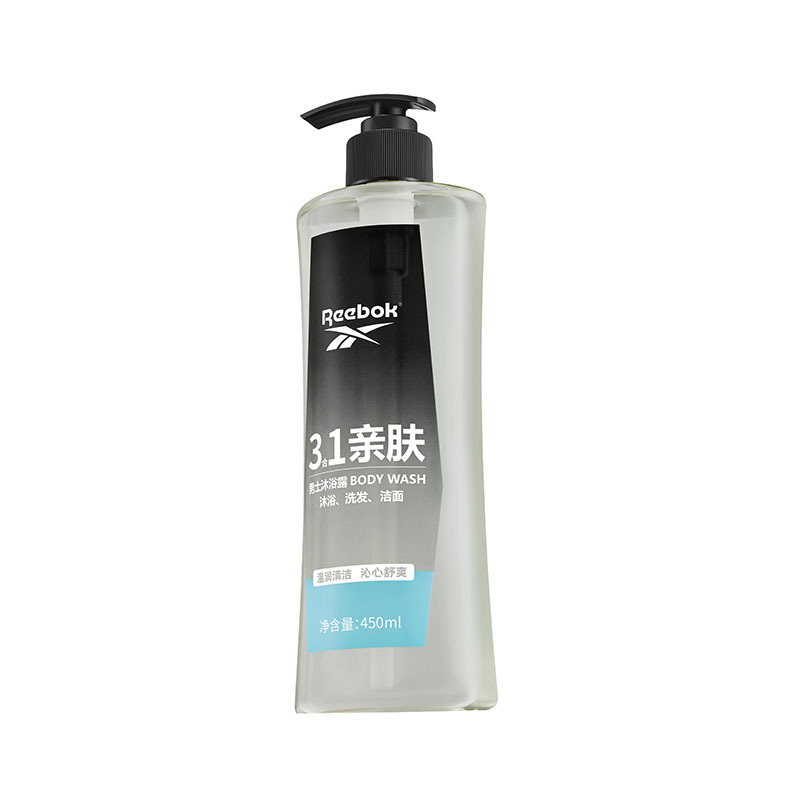 锐步男士三合一沐浴露-洁净亲肤450ml 沐浴露洗发水洗面奶三效合一