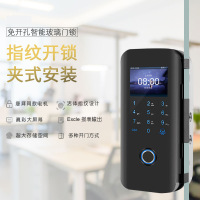 LISUO 玻璃门指纹锁免开孔门禁锁 办公室智能玻璃门锁公司密码锁电子锁 ZD209