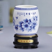 瑞仕兹 笔筒复古中国风办公室摆件工艺品创意个性商务礼品定制毕业季送老师纪念品教师节实用礼品