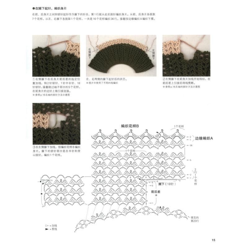 [醉染正版]从领口往下编织的四季毛衫 织毛衣教程成人钩针棒针入门编织书籍毛线手工编织教程书初学者毛衣编织针织图案花样大全高清大图
