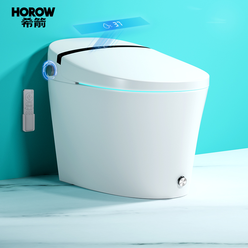 希箭/HOROW 智能马桶一体机无水箱座便器自动冲水暖风烘干即热带遥控大冲力坐便器[预售15天发货]
