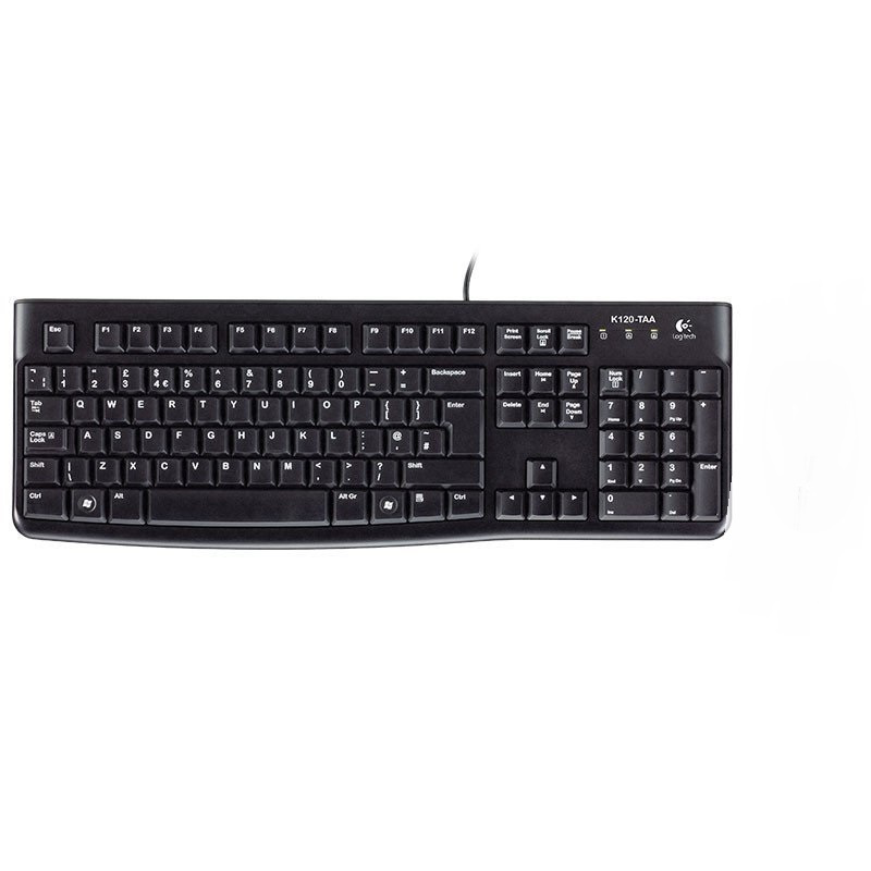 罗技(Logitech)K120 有线键盘 单个装-(个)