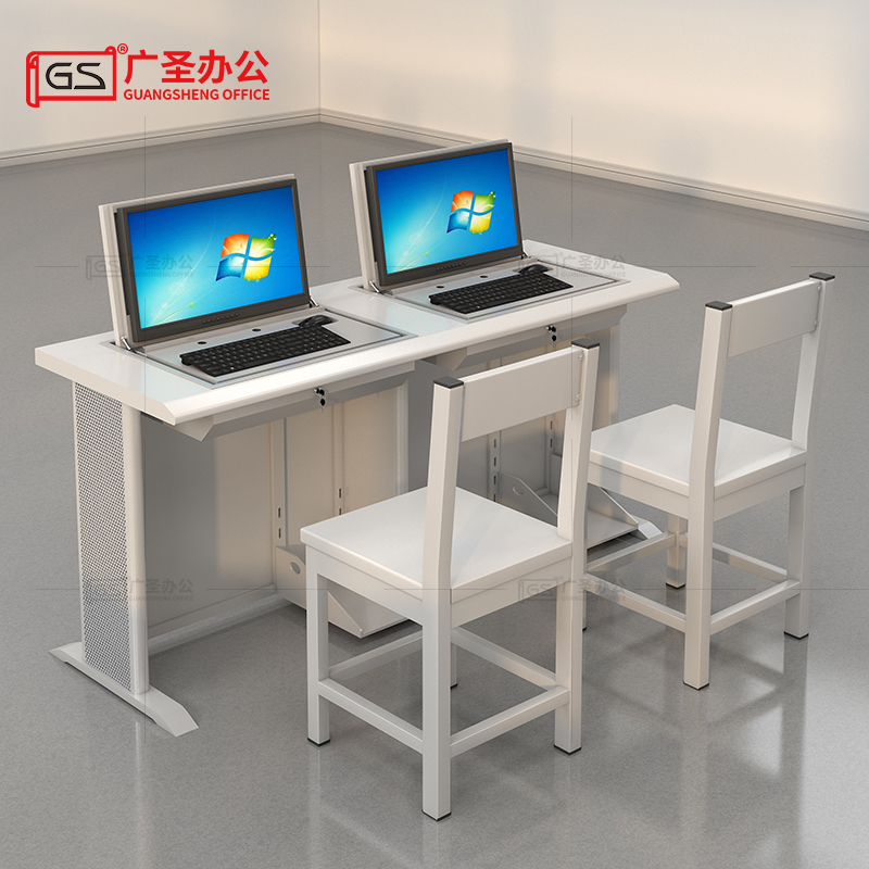 翻转电脑桌培训桌 1600*600*750mm高清大图