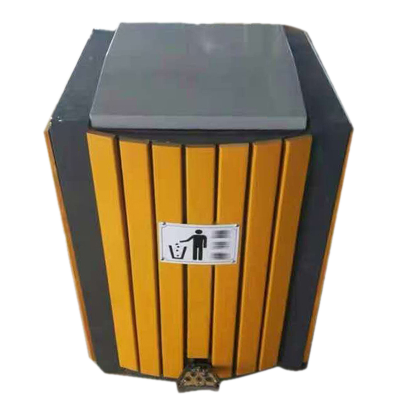 琪佳鸿 脚踏钢木垃圾桶高清大图