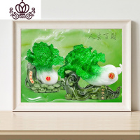 封后(FENGHOU)2019新款5d钻石画满钻石绣人生百财纳福点贴钻十字绣客厅 [满钻版全贴]100x65厘米5D魔方