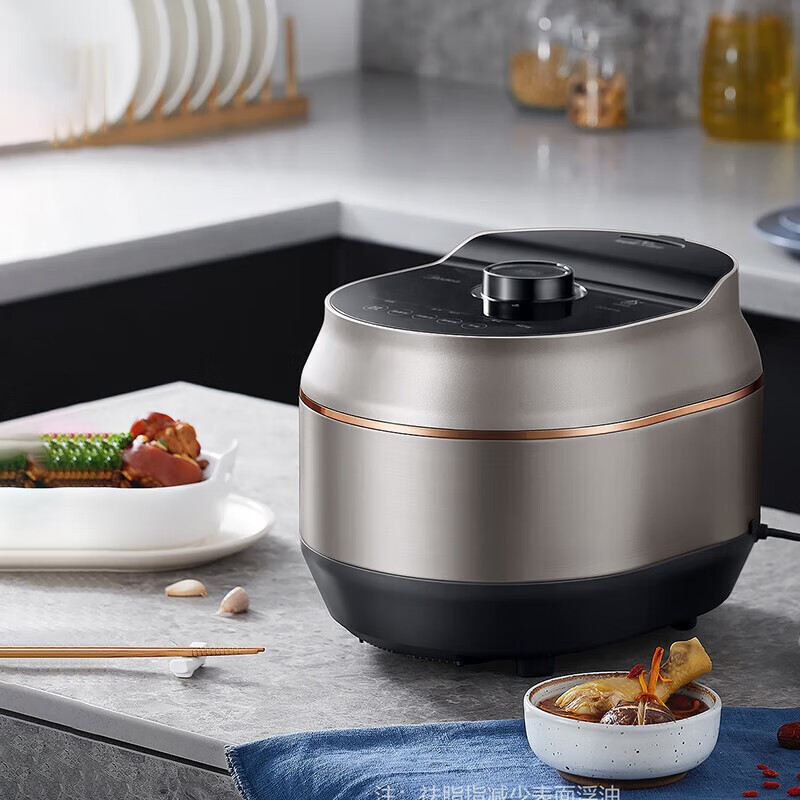 美的(Midea)多功能不粘IH电磁加热自动排气5L电压力锅MY-EYL5081高清大图