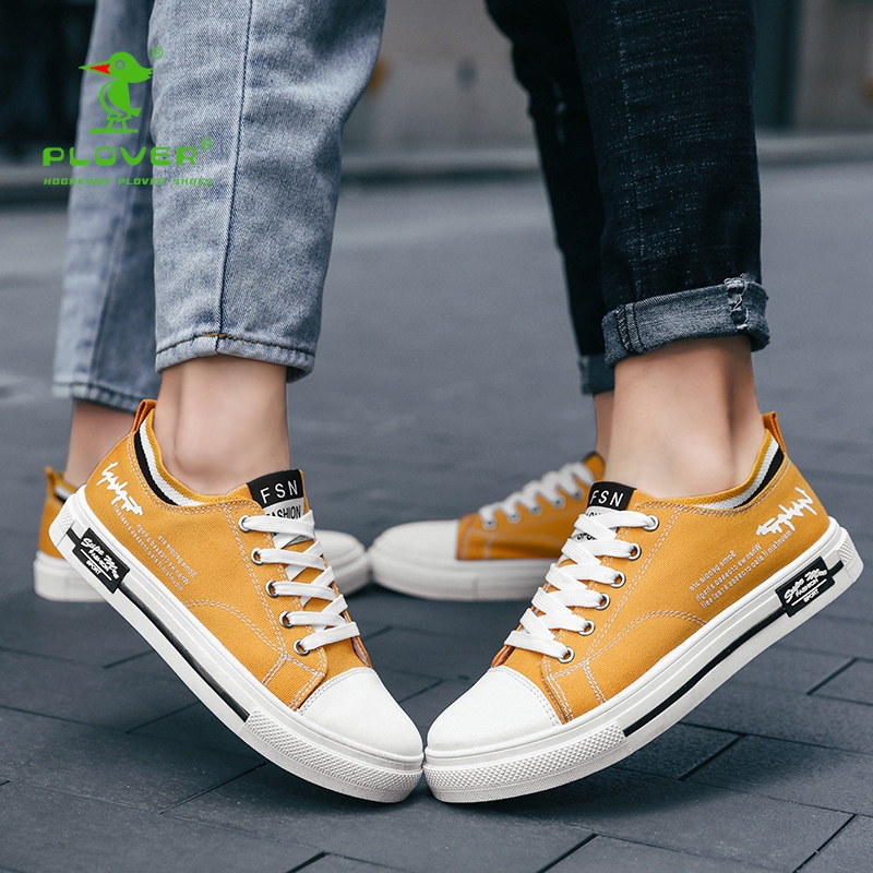香港啄木鸟plover新品2021新品四季平板鞋男士休闲布鞋韩版潮流帆布潮