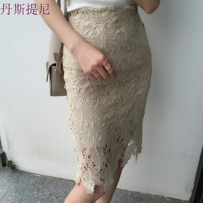 2018春夏季蕾丝半身裙包臀裙中长款高腰显瘦a字一步裙女短裙包裙