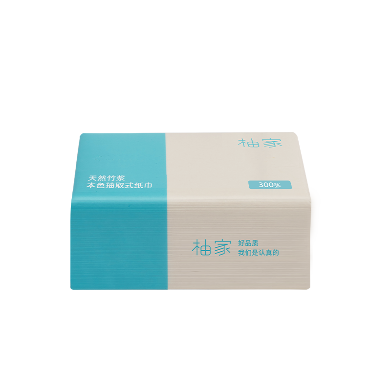 柚家-89734 本色抽纸 18包*2组