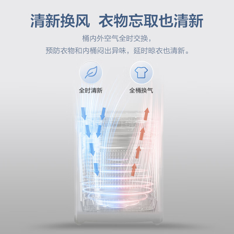 海尔(Haier)8公斤 家用 全自动波轮洗衣机 自编程 洗漂脱可调 政府补贴 清新换风XQB80-Z10B0高清大图