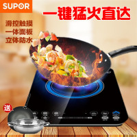 苏泊尔（SUPOR）IH02-220 电磁炉触摸屏家用智能触控正品黑色电磁灶 8档二级能效触控式微晶面板（赠汤锅+炒锅）