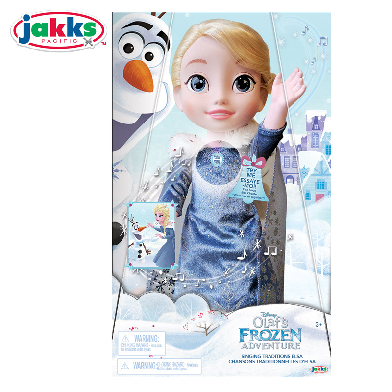 jakks 迪斯尼女孩玩具 冰雪奇缘艾莎公主唱歌娃娃46818