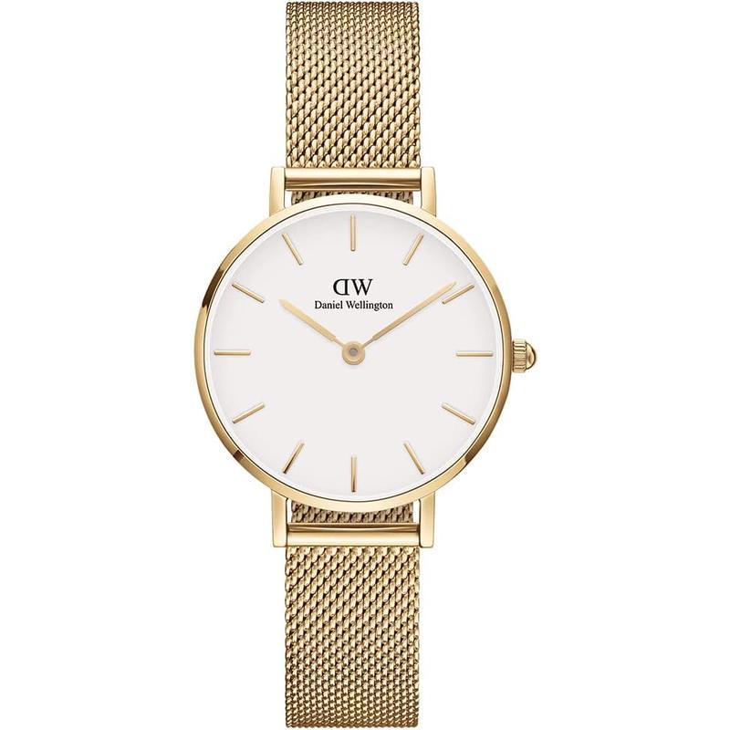 丹尼尔惠灵顿(Daniel Wellington)女士机械表简约圆形28毫米黄金表带时尚优雅腕表
