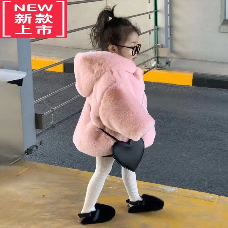 可莉允儿童冬季加绒加厚保暖棉袄女童仿皮草男宝宝懒外套棉服图片