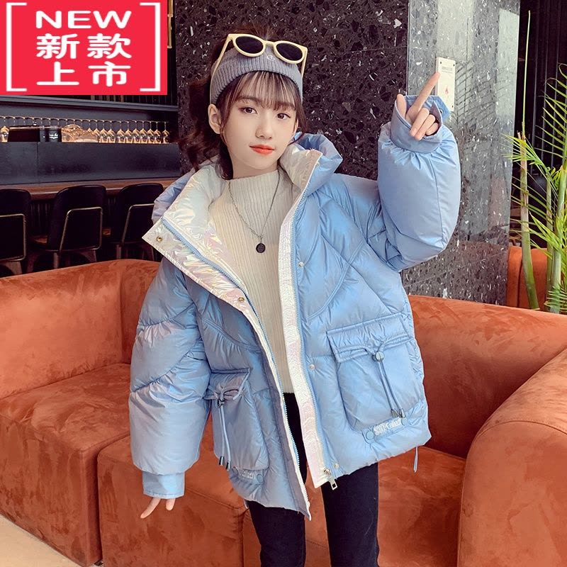 可莉允女童羽绒棉衣2022新款冬装中大儿童加厚棉服12岁中长棉袄免洗冬季图片