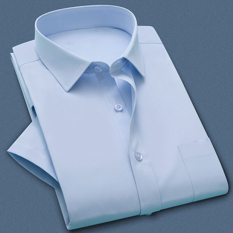 夏季短袖白衬衫男士商务衬衫男短袖衬衣男寸衫正装伴郎薄