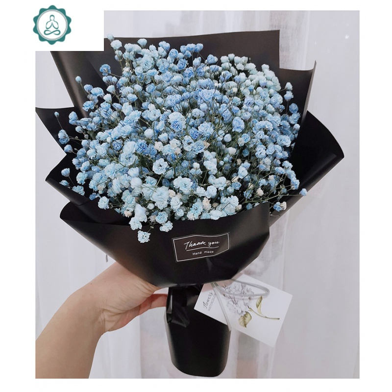 满天星干花小花束永生花真花大束毕业生日送女友闺蜜520花束 封后