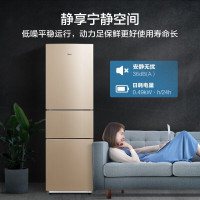 美的冰箱213升三门小冰箱直冷冰箱 节能家用冰箱BCD-213TM(E)阳光米