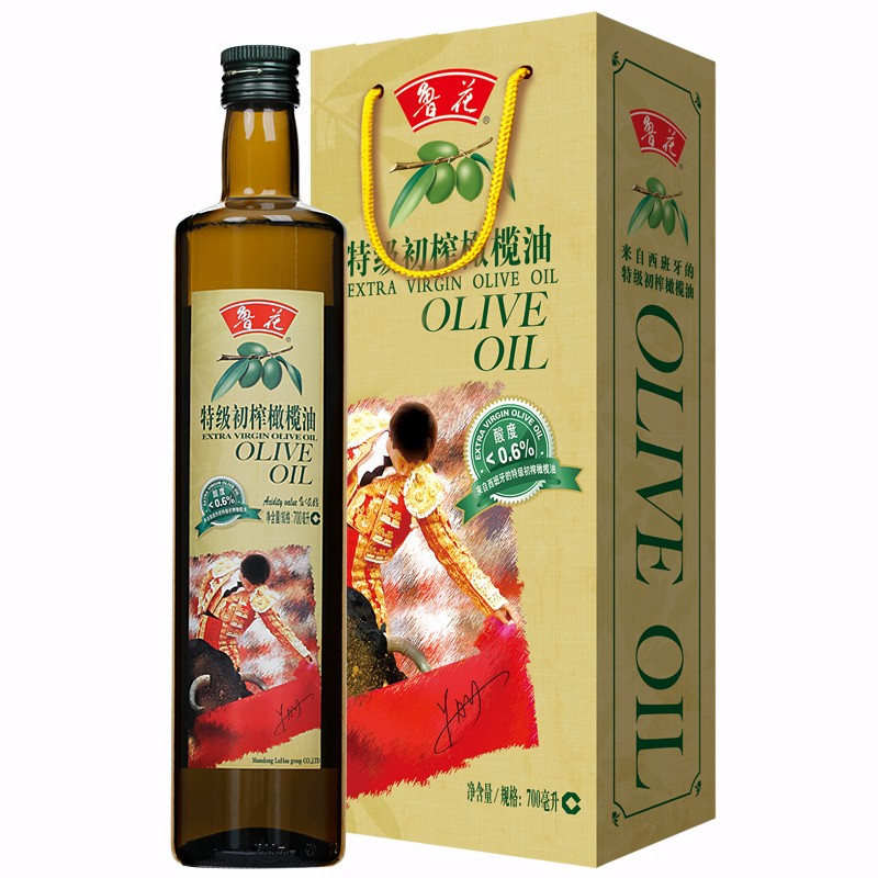 [鲁花直销]鲁花特级初榨橄榄油礼盒700ml*1 礼盒包装
