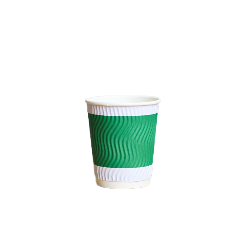 百晟长恒 BSCH-35 咖啡杯带盖250ML 100个/箱(计价单位:箱) 绿色高清大图