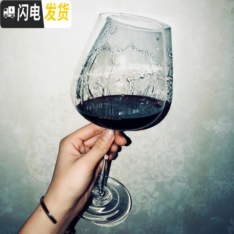 三维工匠红酒杯套装 家用6只装水晶玻璃杯勃艮第酒杯欧式2个小高脚杯 经典款红酒杯四只装+天鹅颈醒酒器