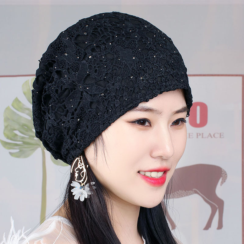 Suntek帽子suntek帽子女帽春夏季款堆堆帽蕾丝镂空钩花帽头巾帽透气空调帽遮白发帽 价格图片品牌报价 苏宁易购威瑞商务专营店