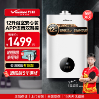 万和(Vanward) 12升燃气热水器 平衡式热水器可装浴室专用安全 天然气热水器 抑菌净浴 JSG24-310W12
