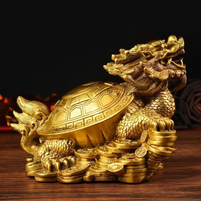 龙龟摆件 纯铜龙头龟摆件龙龟帽母子龙龟八卦龙龟家居_677_934