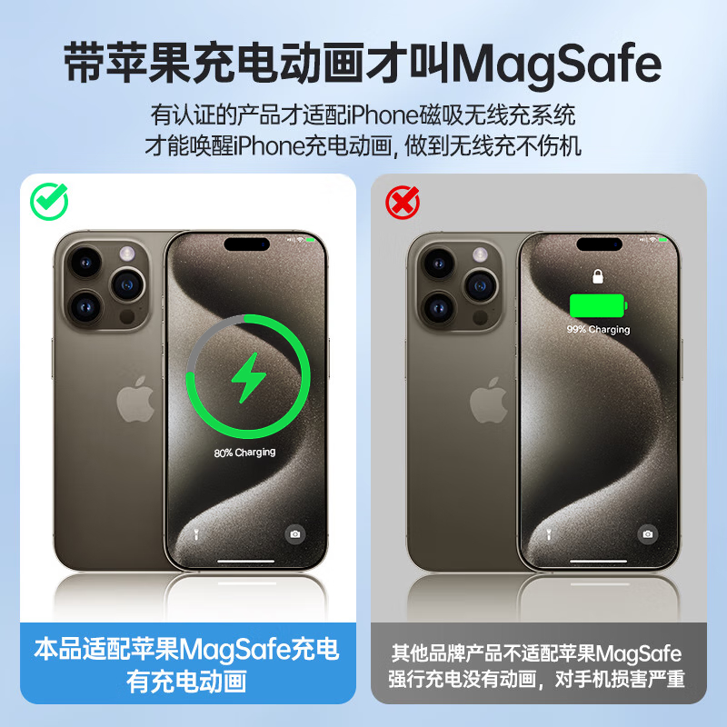 倍思(BASEUS) 磁吸无线充电器 15W 极简Mini3 适用苹果14/13/12/PLUS耳机充电板华为小米黑