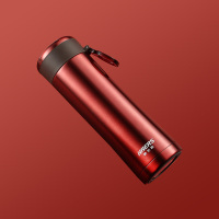 哈尔斯 双层304不锈钢真空保温杯直身杯420mL 便携户外车载办公茶水杯男女士学生随手保温水杯 宫廷红