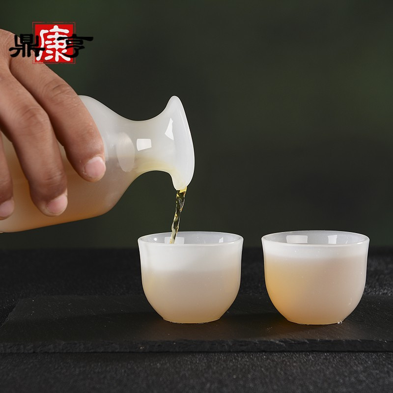 鼎亨琉璃玉仿玉分酒器小酒杯套装酒壶古典烈酒杯清酒中式酒具家用