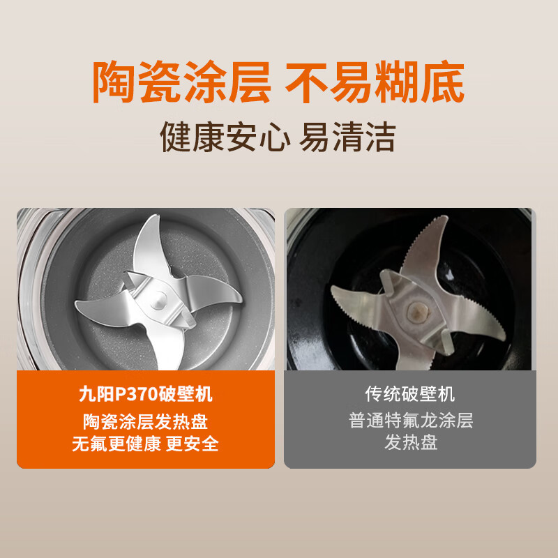 九阳(Joyoung)破壁机家用豆浆机1.75L大容量可拆洗榨汁机全自动免煮五谷杂粮料理机L18-P370
