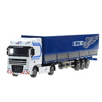 凯迪威1:50 斗篷式平板运输车 儿童仿真玩具 正品授权礼盒装625044