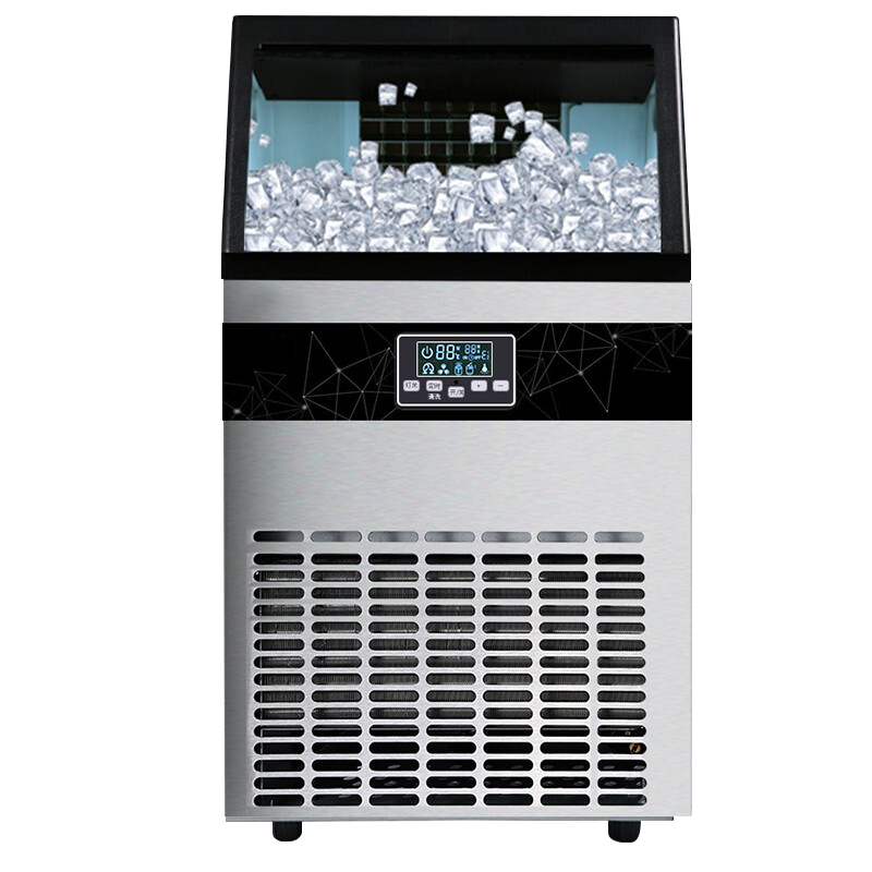 埃利斯(AILISI)55冰格不锈钢外壳制冰机 手动自动加水 方冰HZB-80FAB高清大图
