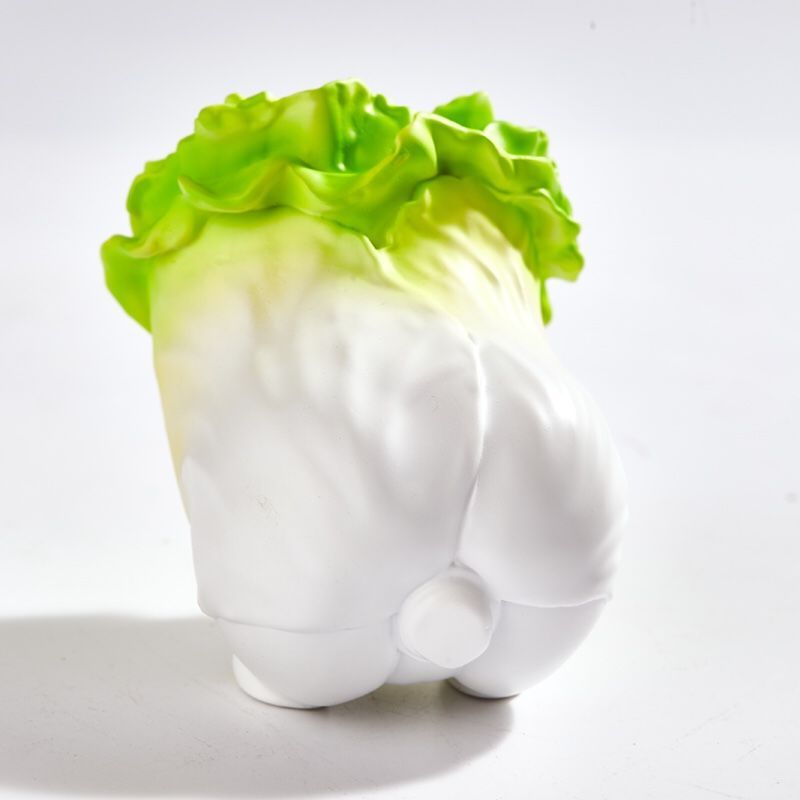 蔬菜精灵白菜狗手办愚人节生日礼物模型雕像动漫摆件盲盒潮玩大号绿色