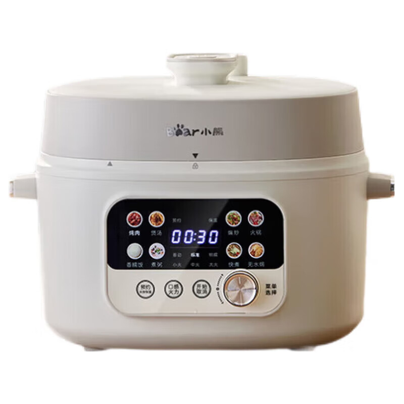 小熊(bear)电压力锅智能高压电饭锅 YLB-C40W5 4升陶瓷油大容量双胆双盖 /台