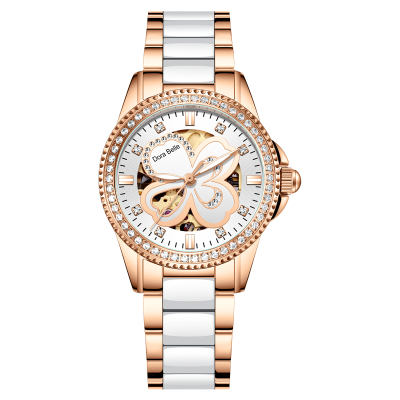 冠琴guanqin正品手表女水钻2021新款全自动机械表女士时尚简约潮流