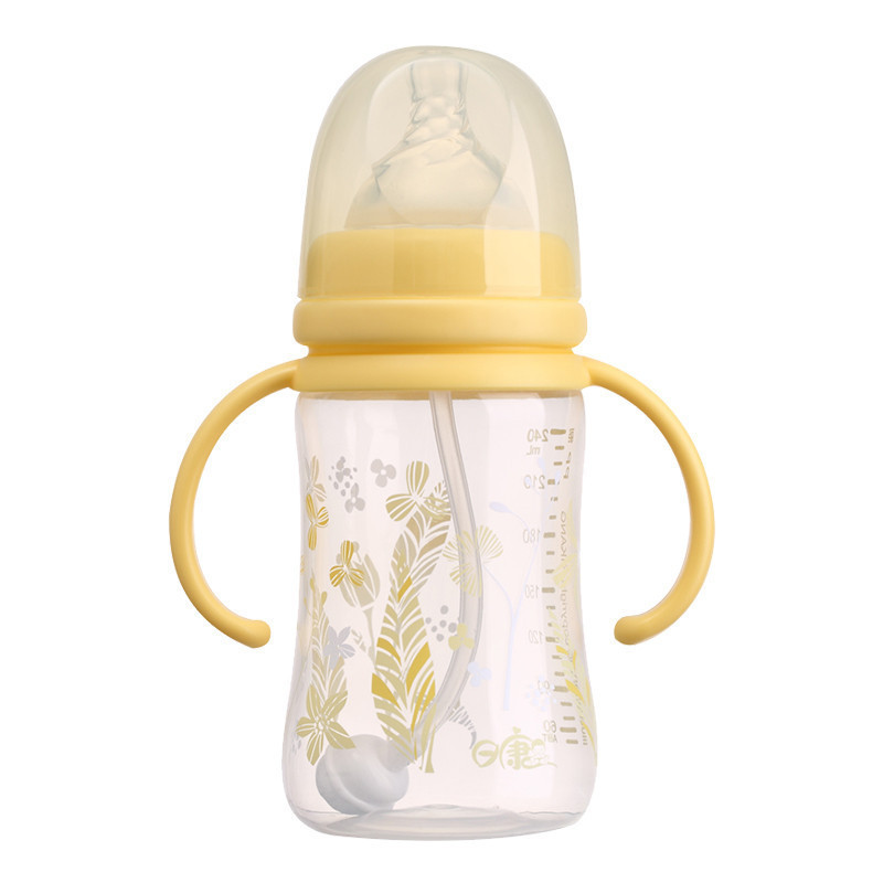 日康宽口径有柄自动奶瓶(240ML.PP) RK-3129