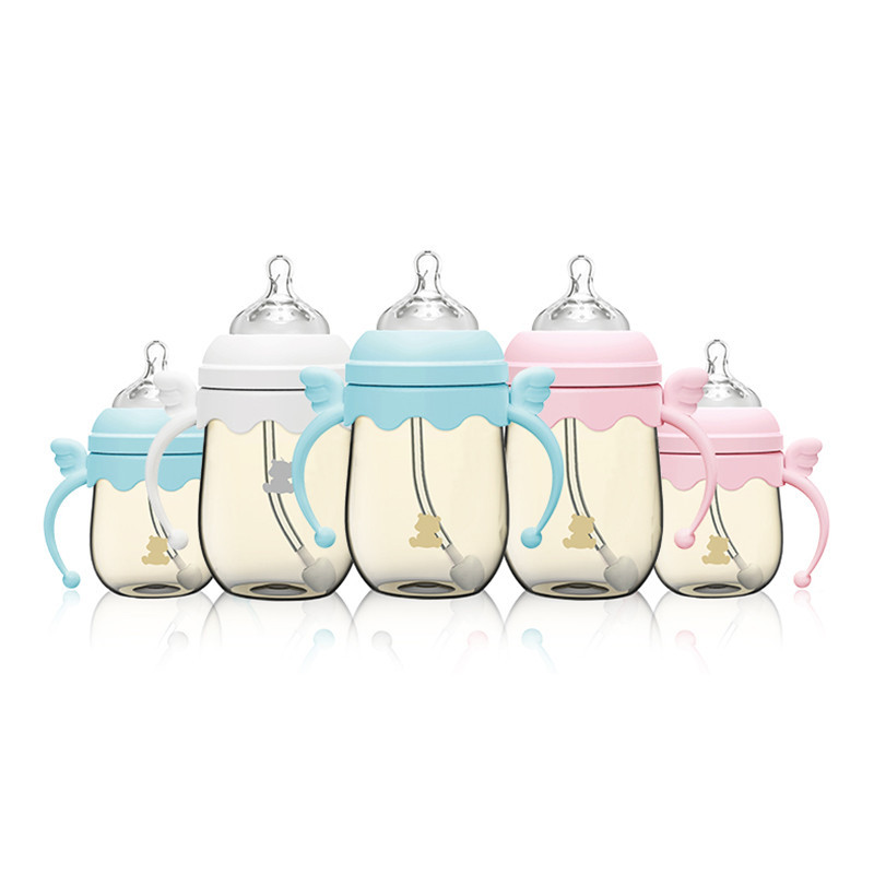 小白熊(Snow Bera)天使PPSU吸管奶瓶260ml(蓝) 09389