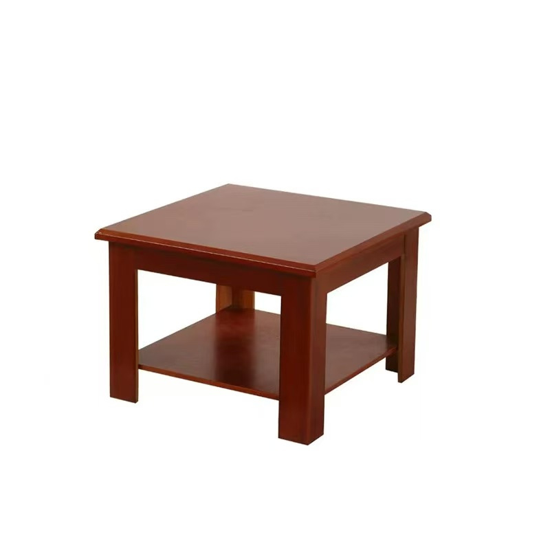 苏宁 金菲罗格 办公家具 实木接待会客茶几 600*600方茶几高清大图