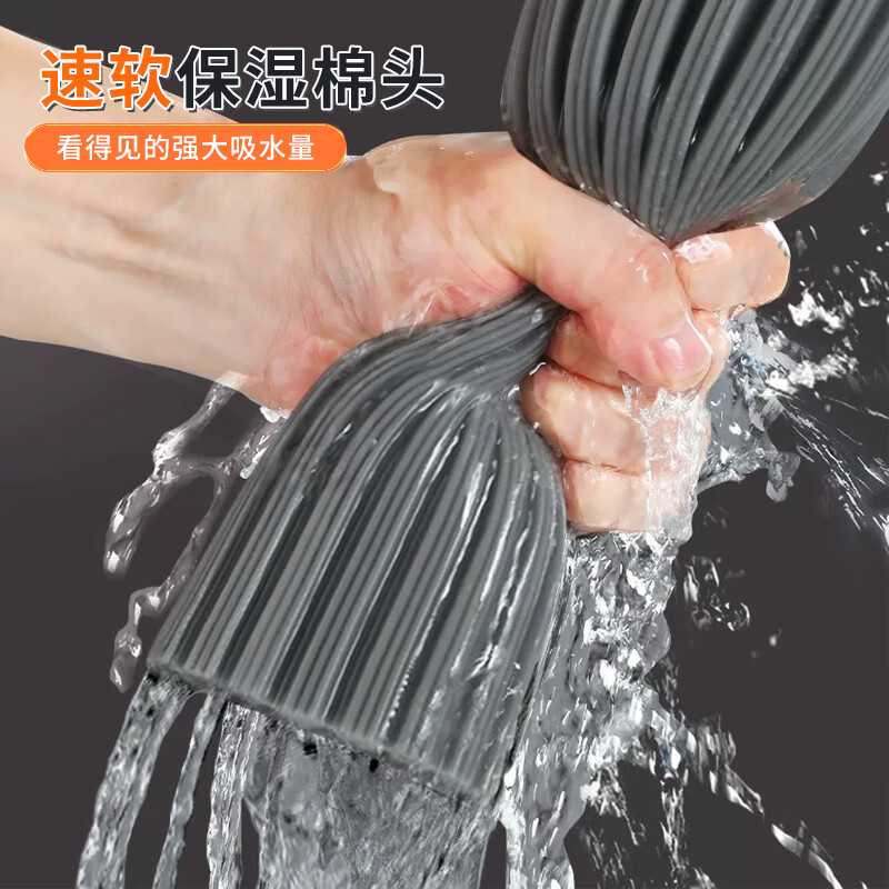 佳帮手海绵拖把33cm2头家用一拖净2025免手洗胶棉吸水墩布拖布拖地神器高清大图