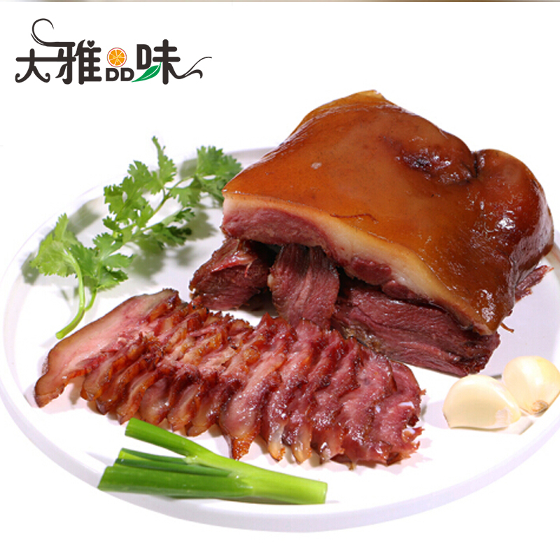 大雅品味酱猪头肉500g熟食下酒菜卤味脱脂酱猪头猪脸肉新鲜批发真空