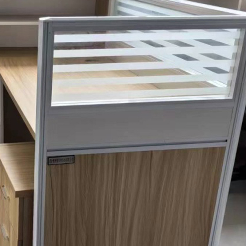 广顺泰 屏风工位办公桌+椅子+柜子 120*60*110cm 套高清大图