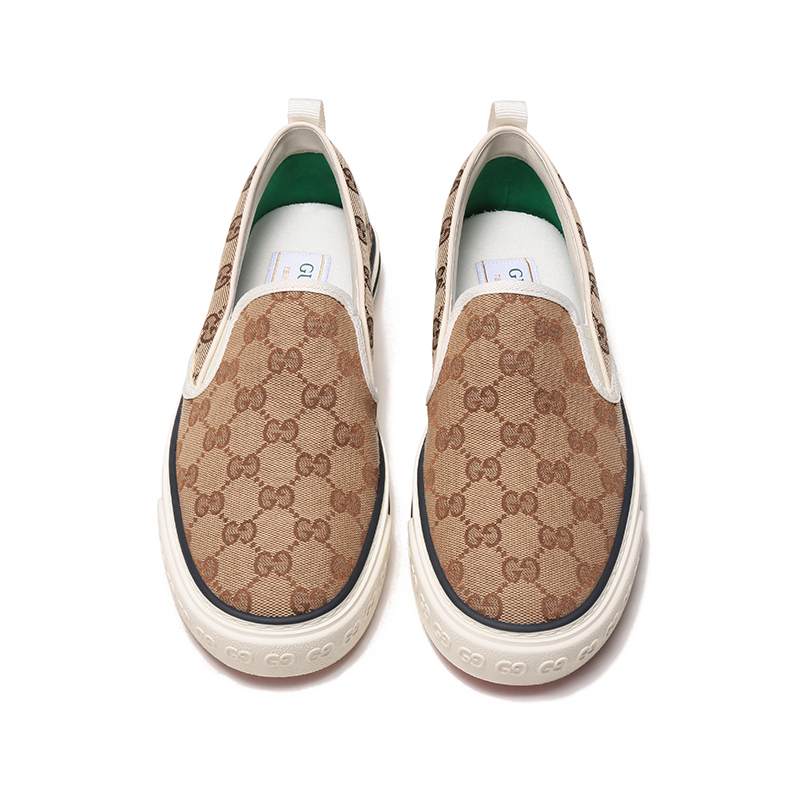 古驰gucci男士guccitennis1977系列织物一脚蹬平底渔夫鞋休闲鞋便鞋