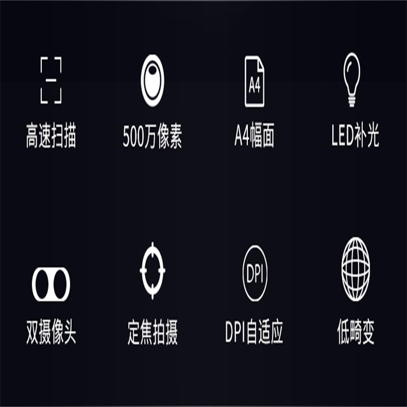良田(eloam)高拍仪 双摄像头高清高速扫描仪 窗口办公 文件扫描 T882标配