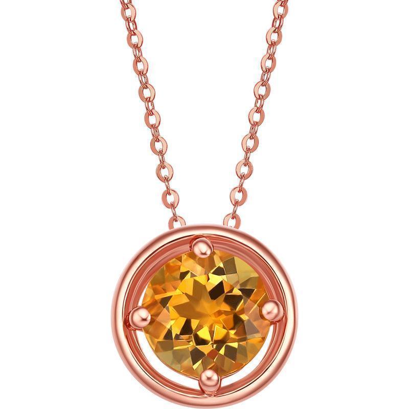 周大生彩宝吊坠女正品18k幸运圆宝吊坠生辰石挂坠新品七夕送礼视频