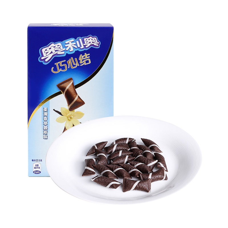 奥利奥(OREO) 饼干 巧心结浓情香草慕斯味47g